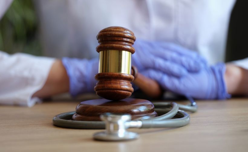 Gavel and stethoscope showing Medical Malpractice