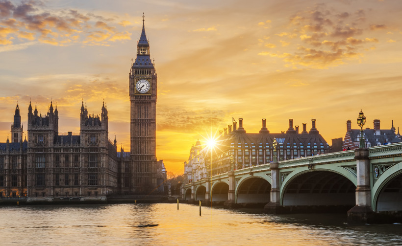 The House of Parliament at sunset